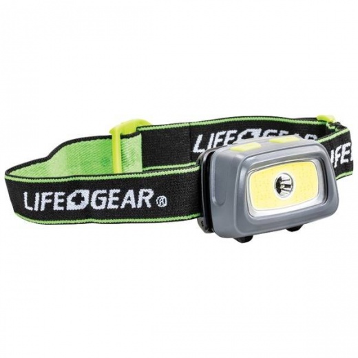 Life Gear 330-Lumen Spot, Flood COB Headlamp
