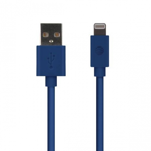 AT&T 4-Foot PVC Charge and Sync Lightning Cable (Blue)