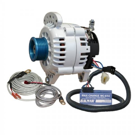 Balmar Alternator 120 Amp Kit 120V 3.15 In Dual Foot Saddle J10 Pulley