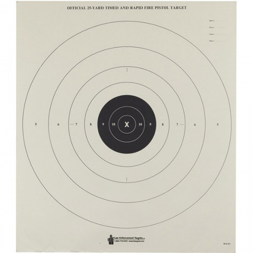 Action Targets Action Tgt Bullseye Paper 100Pk - Timed And Rapid Fire Target