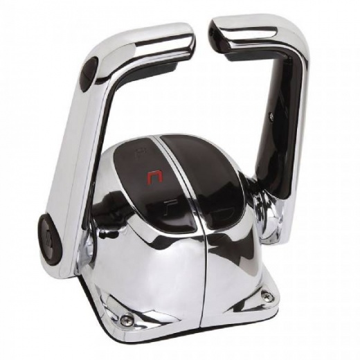 Uflex Usa Twin Lever Top Mount Control w/Neutral Lock Trim Switch - Chrome
