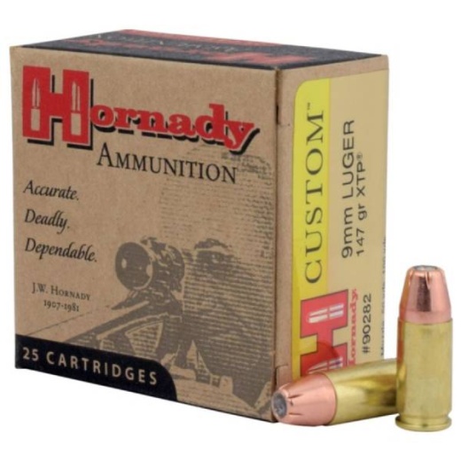 Hornady 9MM 124GR JHP/XTP 25/250 Ammunition