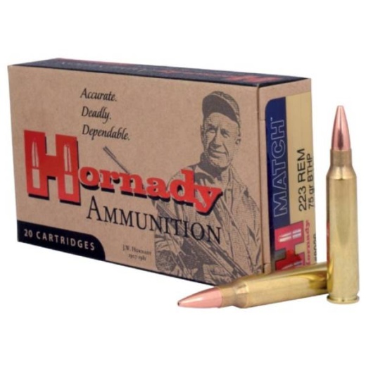 Hornady 223Rem 75Gr Bthp Mtch - Match Grade Ammunition for Exceptional Accuracy