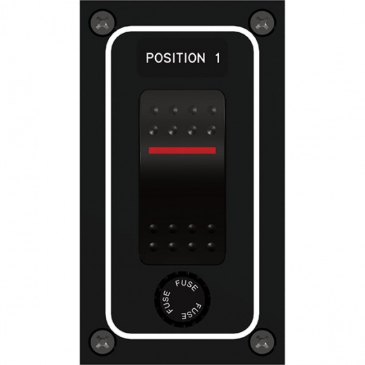 Paneltronics Waterproof Panel - DC 1-Position Illuminated Rocker Switch Fuse