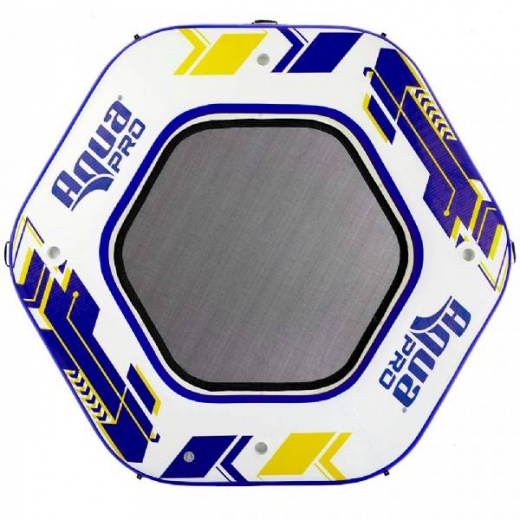 Aqua Leisure 10 Ft Hexagonal Inflatable Island with Mesh Center