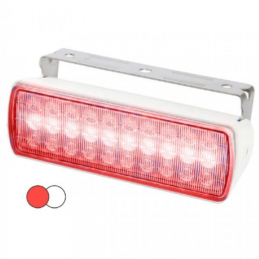 Hella Sea Hawk Xl Dual Color Led Floodlights - Red/White Led - White