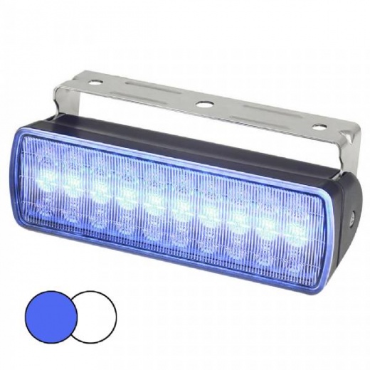 Hella Sea Hawk XL Dual Color LED Floodlights - Blue/White LED - Black Housing