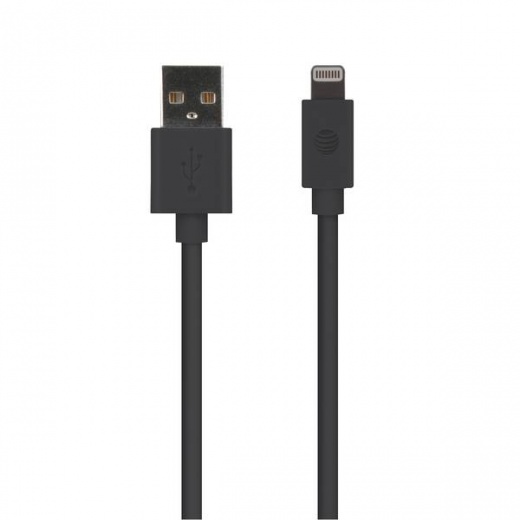 AT&T PVC Charge and Sync Lightning Cable, 10 Feet (Black)