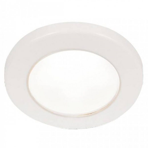 Hella Euroled 75 3Inch Round Screw Mount Down Light - White LED - White