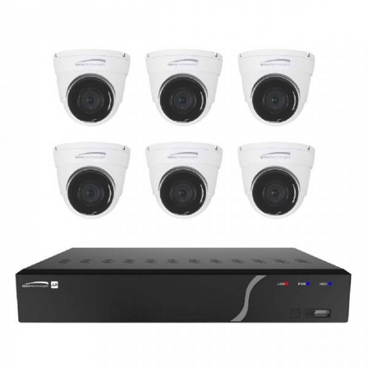 Speco 8 Channel NVR Kit w/6 Outdoor IR 5MP IP Cameras 2.8mm Fixed Lens