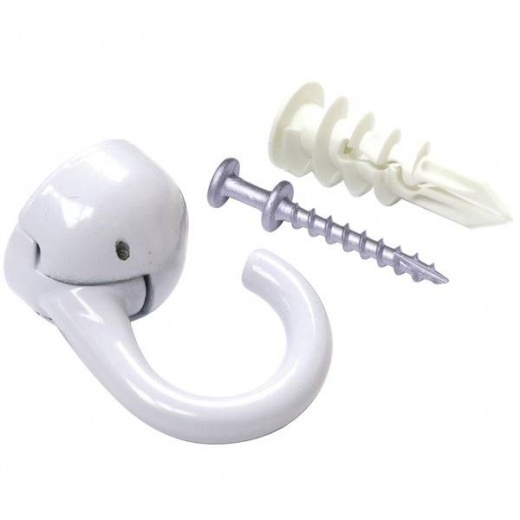 Hangman Indoor Outdoor Elephant Ceiling Hook (White)