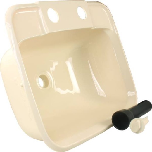 Jr Products Molded Sink Parchment - Single Bowl Sink with Faucet Mount