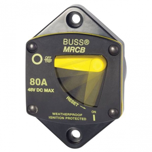 Blue Sea 187-Series 80 Amp Circuit Breaker Panel Mount