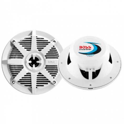 Boss Audio 6.5Inch 2-Way 200W Marine Full Range Speaker - White - Pair