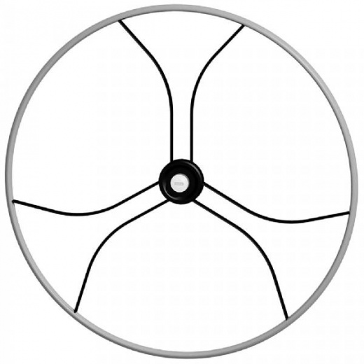 Edson Marine 40 Inch Double Black Diamond Wheel with Comfort Grip - Gray