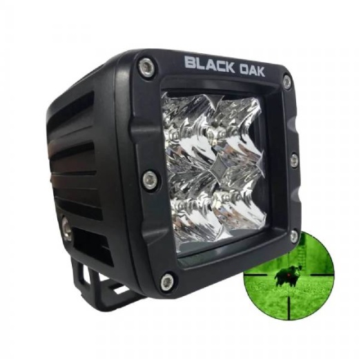 Black Oak Led Pro Series Infrared 2 in 940Nm Flood Pod Light - Black