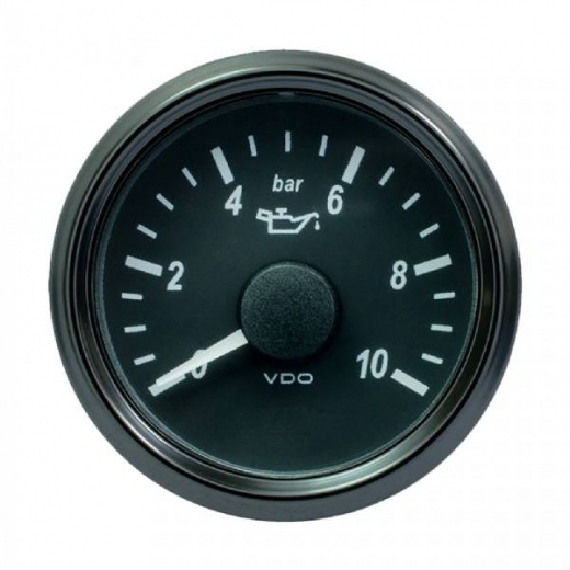 VDO SingleViu 52mm Oil Pressure Gauge - 10 Bar, 0-180 Ohm