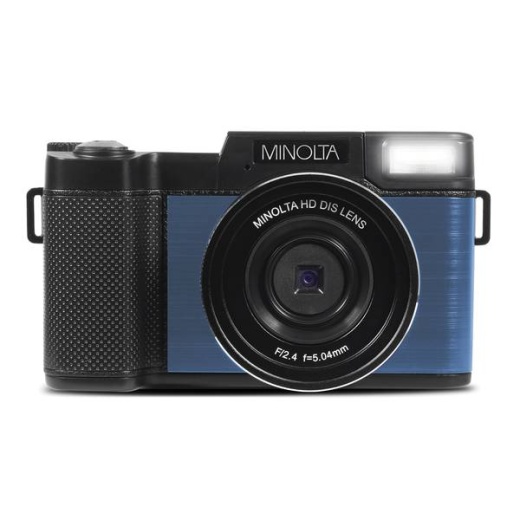 Minolta MND30 4X Digital Zoom 30 MP/2.7K Quad HD Digital Camera (Blue)
