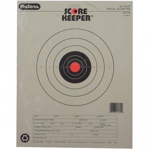 Champion Champion 50Ft Pstl Slowfire Trgt 12p