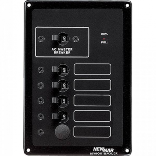 Newmar AC Panel, 30A Main, 5 Positions, 4 Brkrs