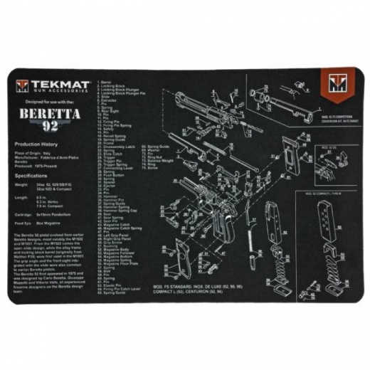 TekMat Pistol Mat Beretta 92 Blk