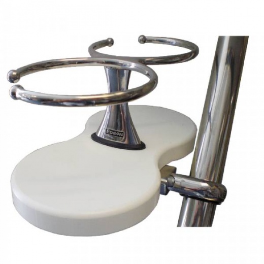 Edson Marine Clamp-On Drink Holder - Double - White Poly