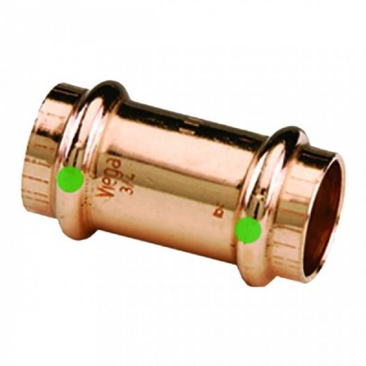 Viega Propress 1-1/2Inch Copper Coupling W/Stop - Double Press Connection