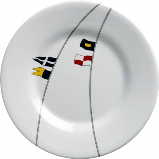 Marine Business Melamine Round Dessert Plate - Regata - 7Inch Set Of 6