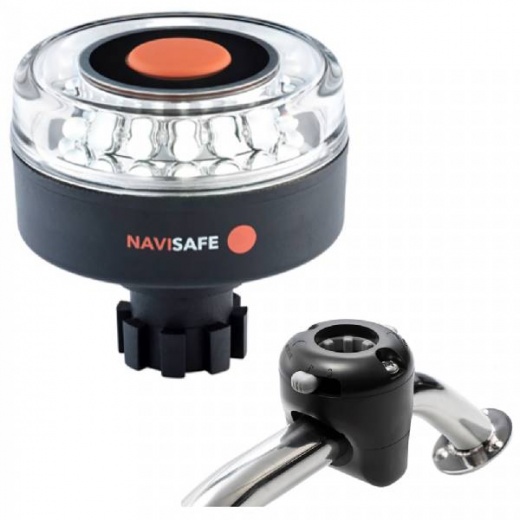 Navisafe Navlight 360Deg 2Nm with Navibolt Base Rail Mount - Black