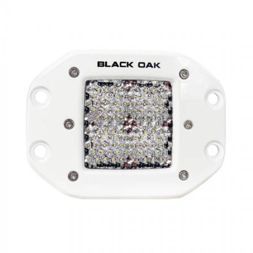 Black Oak LED Pro Series 2 in Flush Mounted Diffused Light - White