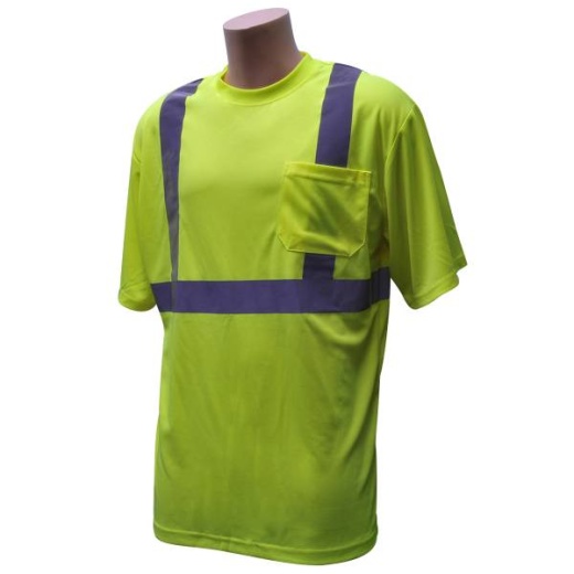 Blackcanyon Bco Ss Pkt T W/Rflctv Tape/Hivis/Lime Xl - ANSI/ISEA 107-2010 Class 2 Compliant T-Shirt