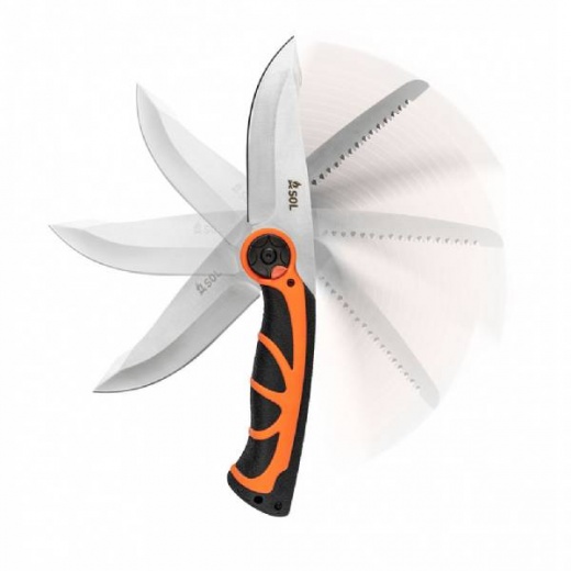 Sol Survive Outdoors Longer Stoke Pivot Knife and Saw