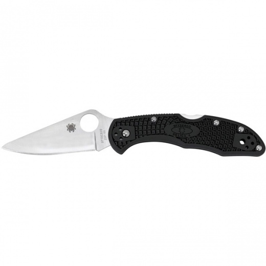 Spyderco Delica4 Blk Ffg Plainedge Folding Knife