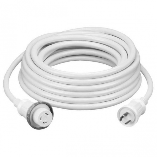 Hubbell 30A 50 Foot White Shore Cord - HBL61CM08W