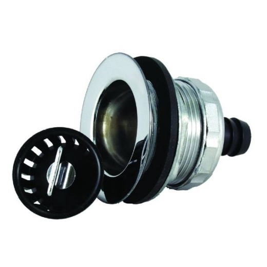 Jr Products Strainrw/Bskt Tf Sn Ln Rw - 2 Inch Drain Outlet, Die Cast Steel, Threaded Basket