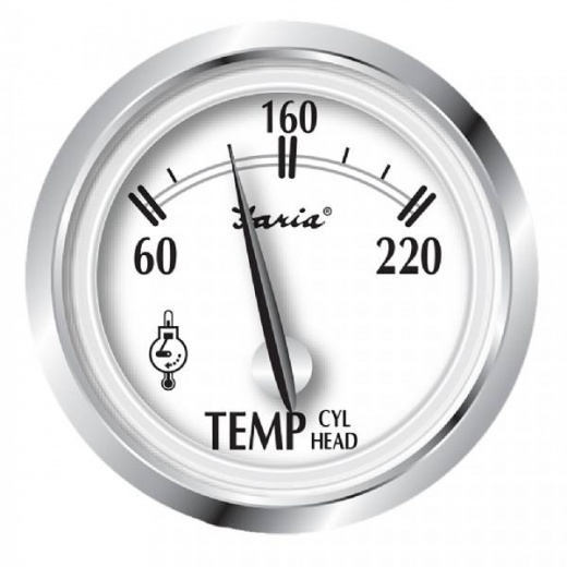 Faria Newport SS 2Inch Cylinder Head Temperature Gauge with Sender - 60
