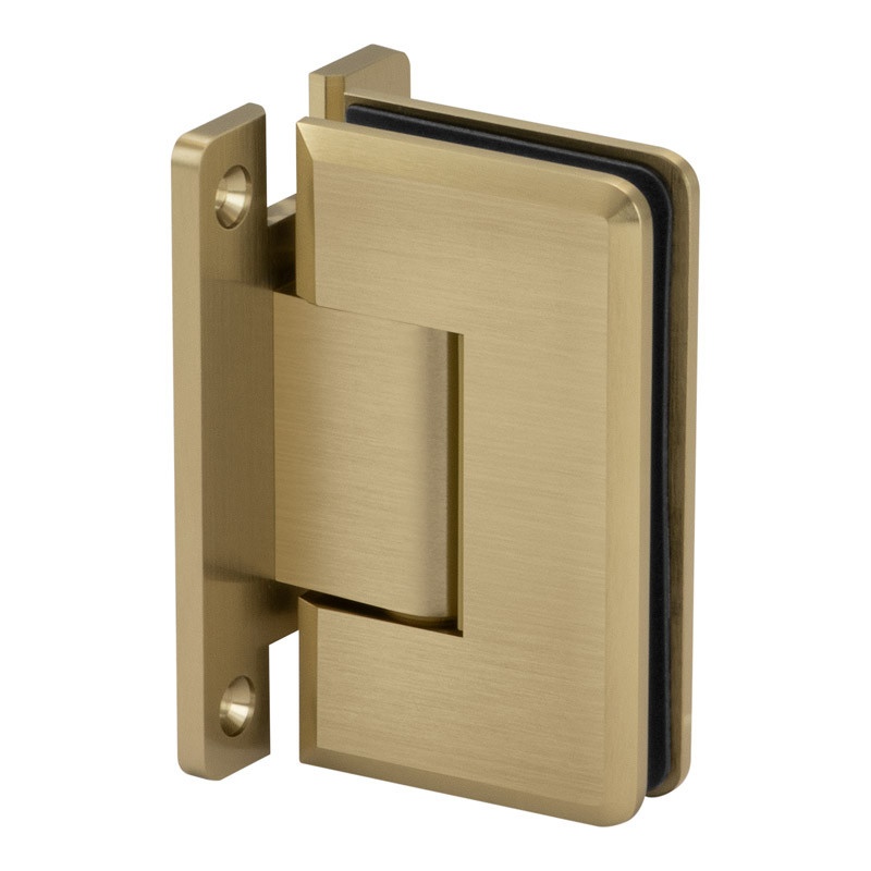 – Glass Simple Columbia Wall-Mount Shower Door Hinge, H Back Plate, Beveled Profile