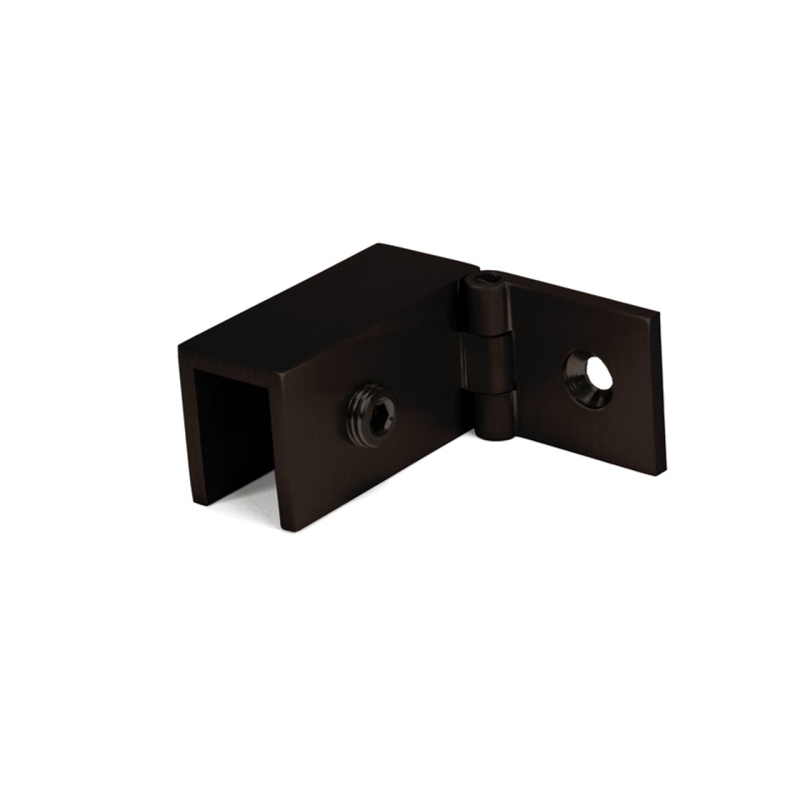 FHC Left Hand Adjustable Wall Mount Slip Fit Glass Clamp