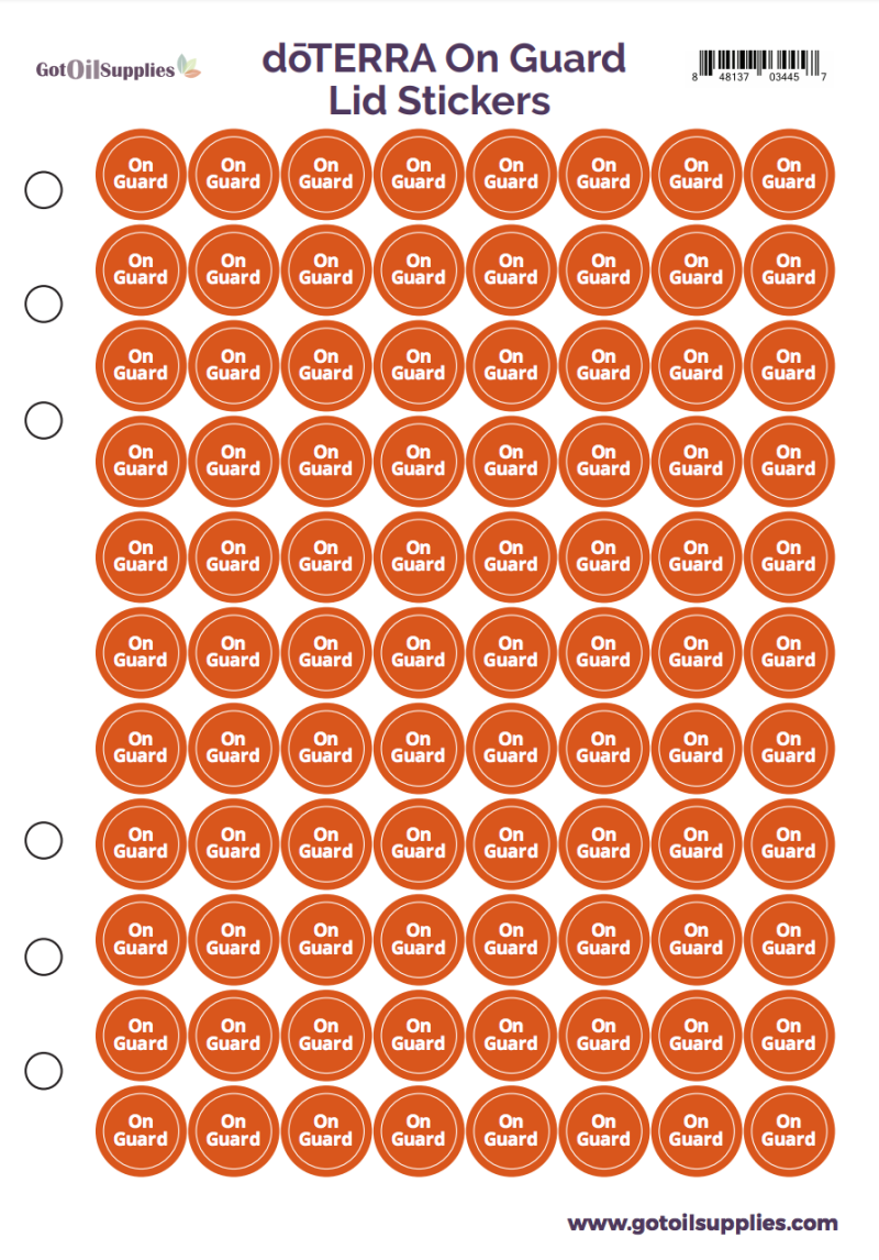 dōTerra On Guard® Lid Stickers