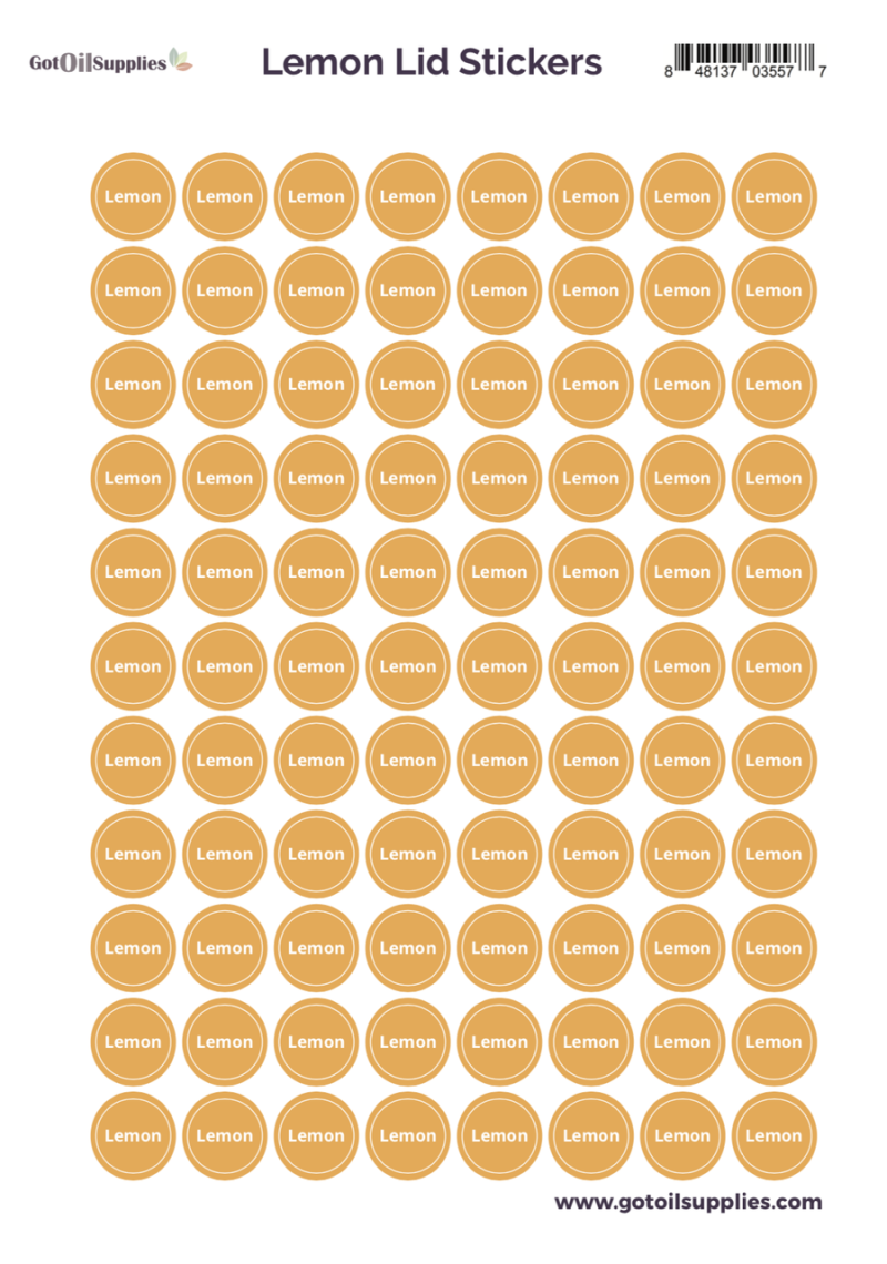 Lemon Yl Lid Stickers