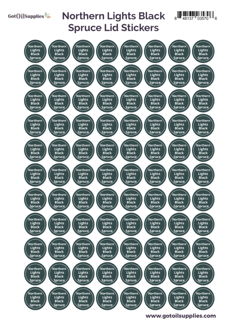 Northern Lights Black Spruce Yl Lid Stickers
