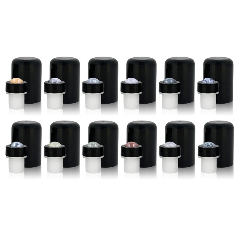 Gemstone Roller Inserts For 5Ml To 30Ml Essential Oil Bottles (12-Pack)