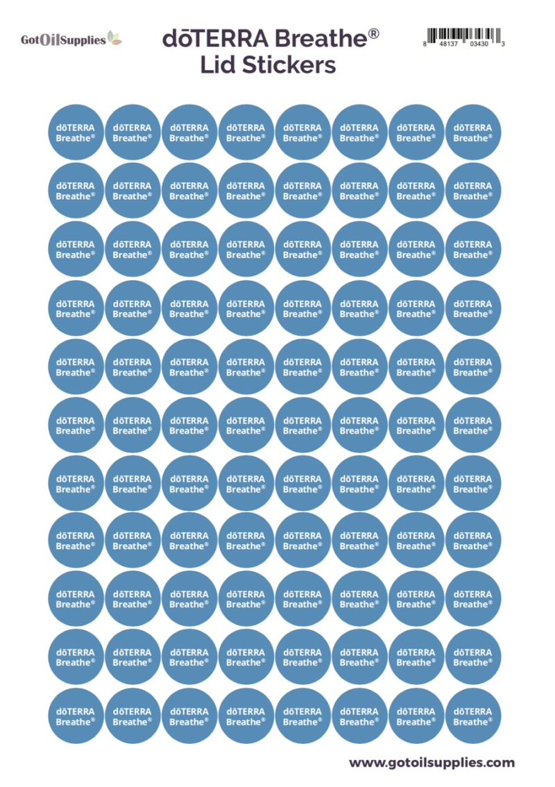 dōTerra Breathe® Lid Stickers