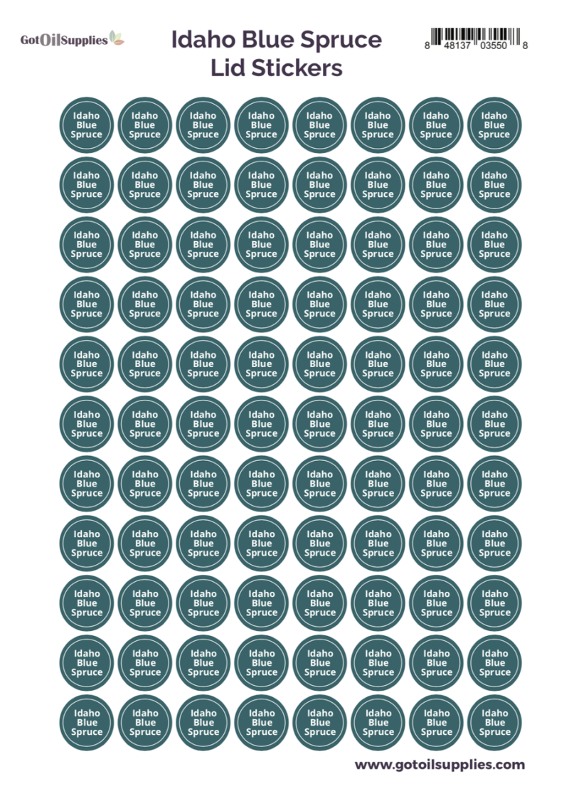 Idaho Blue Spruce Yl Lid Stickers