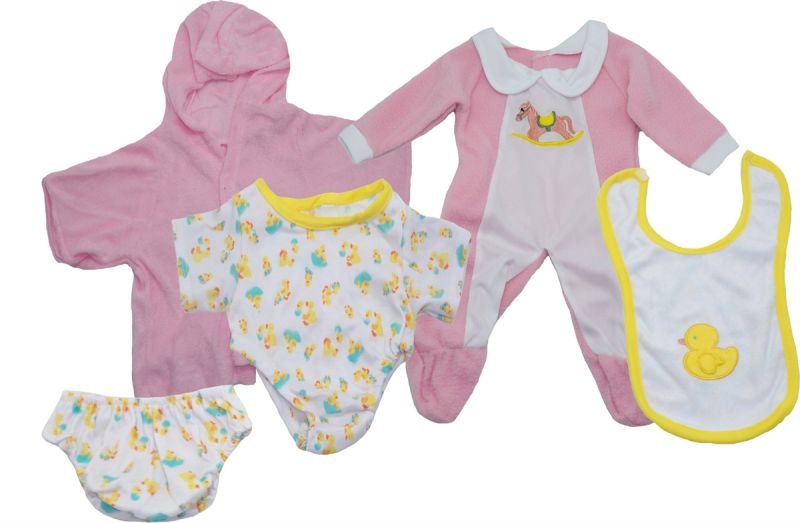 Get Ready Kids Baby Girl Doll Clothes Set