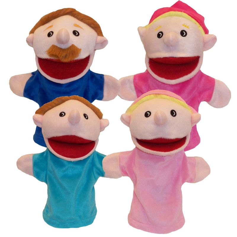 Get Ready Caucasian Family Puppet Set