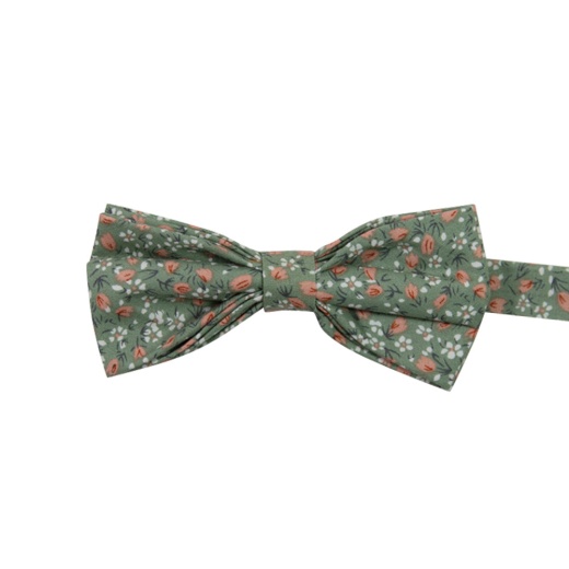 Dazi Calla Lily Bow Tie (Pre-Tied) - Adjustable and Handmade from 100% Cotton
