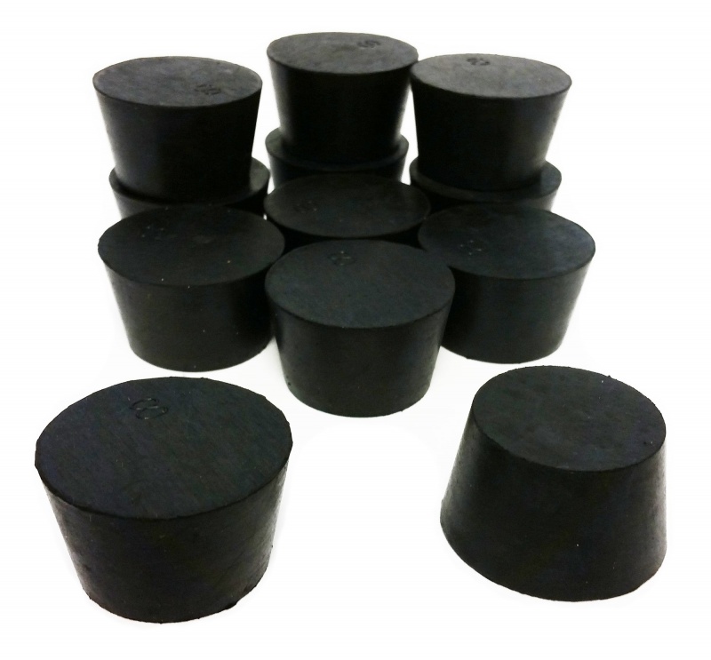 Gsc International Rubber Stoppers, Size 8, Solid, 10Pound Case