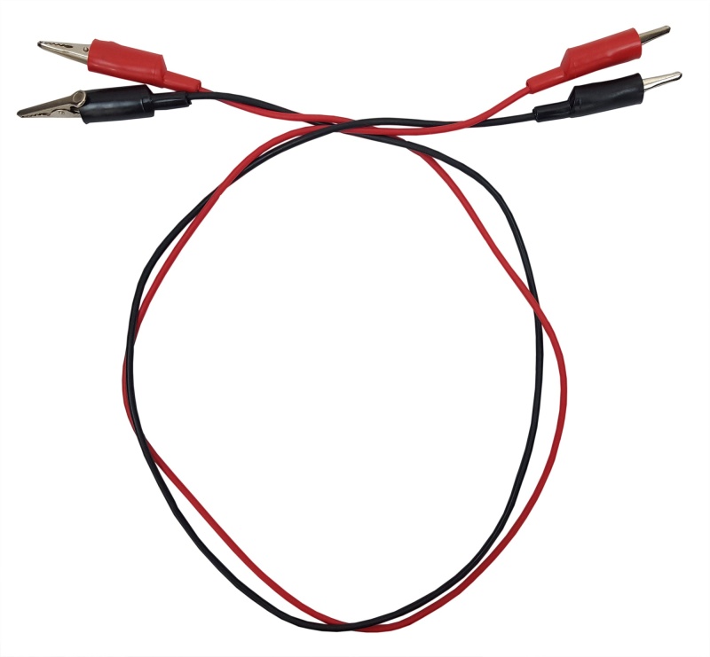 Gsc International Connector Cords With Insulated Alligator Clips On Both Ends, 18 Gauge Coated Wire, 36 Inches Length. Pack Of 2 Each, One Red And One Black