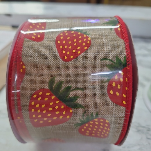 2.5X10yd Fruit Strawberry Ribbon